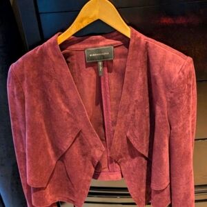 BCBG Faux Suede Crop Jacket